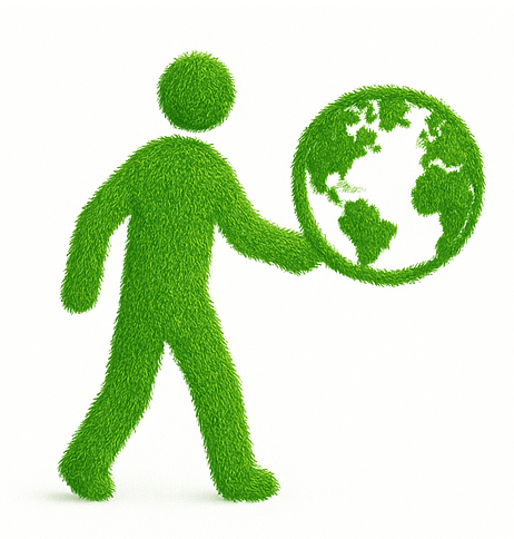 man holding the globe