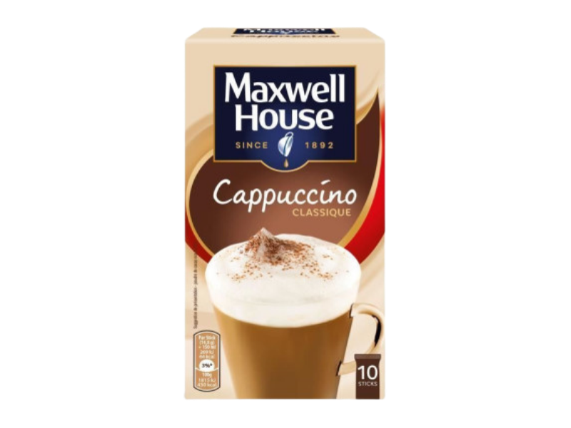Maxwell House Cappuccino 10 Sticks 113g pdp